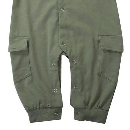 2019 Brand New Newborn Toddler Baby Boy Children Clothes Rompers+Hat Cap Jumpsuit Outfits Green Pilot's Coat 2Pcs Outfits Good Vibrations