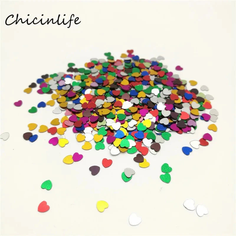 Chicnlife 1000pcs/lot Wedding Stars Heart Confetti Wedding Party Decorative Confetti Wedding Table Decor Birthday Party Decor Good Vibrations