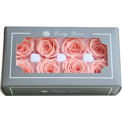 YO CHO 8PCS/Box A Eternal Rose Flower 4-5cm Preserved Fresh Flower Rose Valentine's Day Gift Wedding Thanksgiving Eternal Flower Good Vibrations