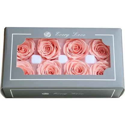 YO CHO 8PCS/Box A Eternal Rose Flower 4-5cm Preserved Fresh Flower Rose Valentine's Day Gift Wedding Thanksgiving Eternal Flower Good Vibrations