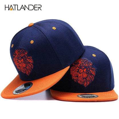 High quality lion face embroidery snapback cap cool king hip hop hat for boys and girls Good Vibrations