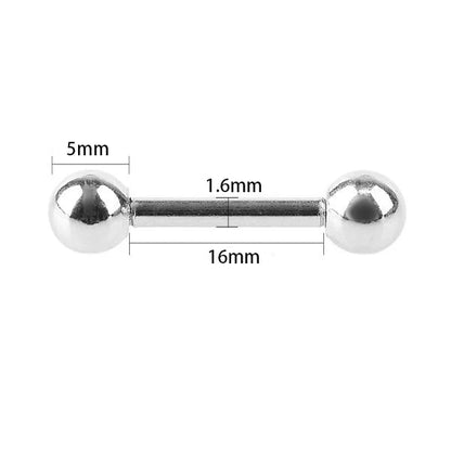 2 Pcs Tongue Piercing Titanium Plated Piercing Tongue Rings Bars Girls 14G Tongue Piercing Industrial Barbells Quality Body Ring Good Vibrations
