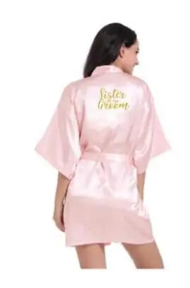 2019 New Bridesmaid Robes Robes Bridal Robes Light Pink Satin Robe Bridesmaid Robes Wedding Good Vibrations