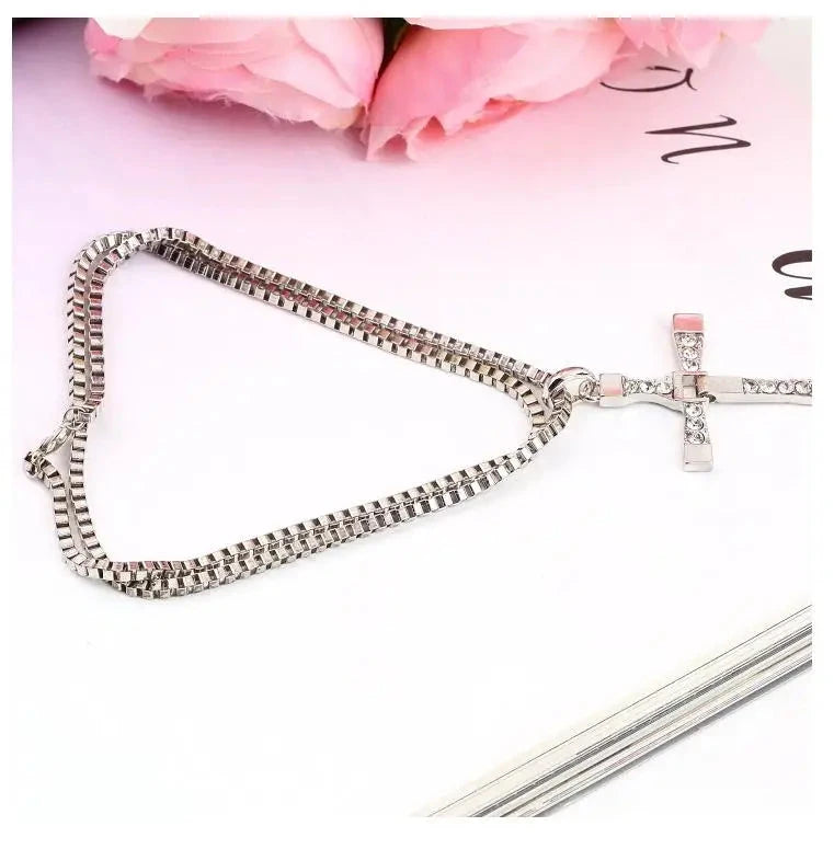 Men Cross Necklace, Fast And Angry Necklace, People Praying Sacred Dominican Jesus Necklace Cheap Marketing Gift Colar Masculino Good Vibrations