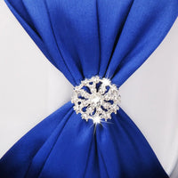 White Wedding Flower Girl Basket With Royal Blue Satin Diamante Bowknot Flower Pots Good Vibrations