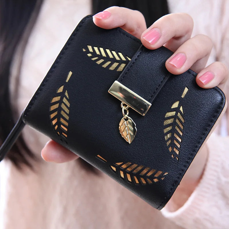 Women's PU Leather Wallet Purse Female Small Walet Portomonee Lady Short Money Bag Good Vibrations
