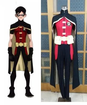 Robin Cosplay Costume Whole Outfit Halloween Cosplay Costume gift mask and gloves 11 Good Vibrations