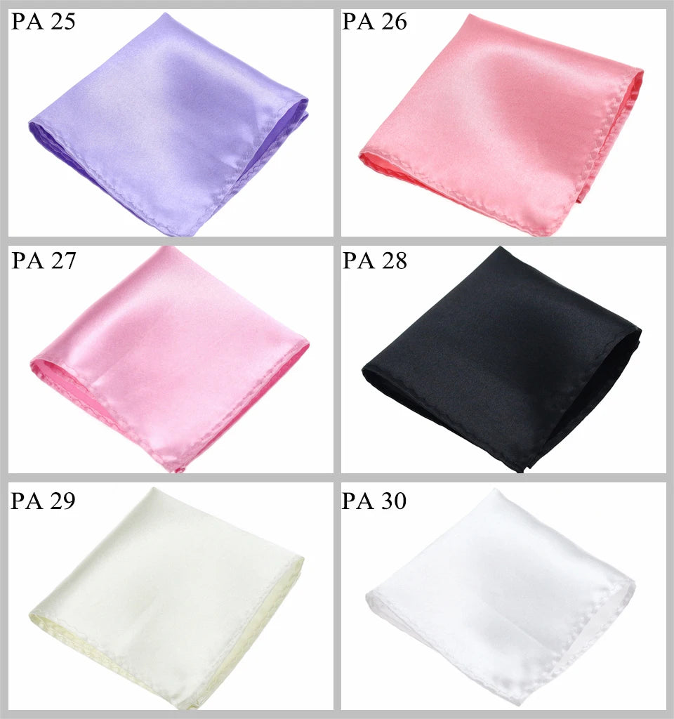 HUISHI Solid Handkerchief Vintage Fashion Party Pocket Hanky For Suit Men's Handkerchief Groomsmen Pocket Square Hanker Good Vibrations