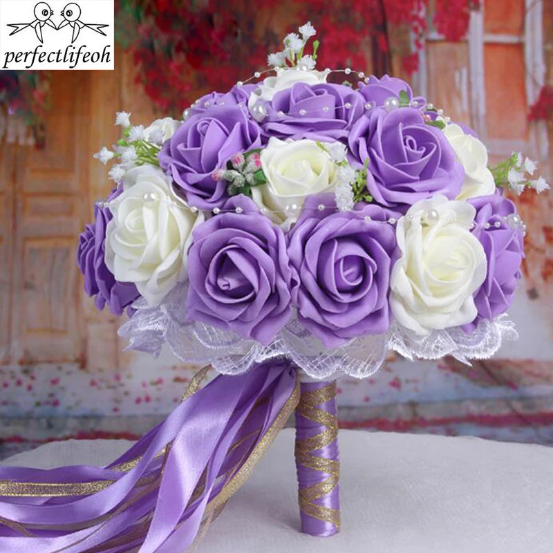 Handmade Wedding Bouquets Bridal Flower Wedding buque casamento Wedding Flowers Bridal Bouquet Good Vibrations