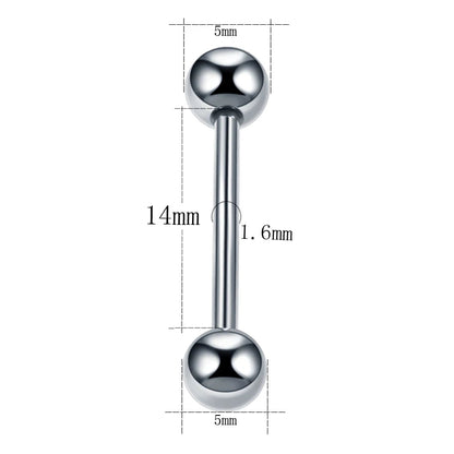 1PC G23 Titanium Straight Barbell Tongue Rings Helix Piercing Septum Industrial Barbell Earring Piercing Sexy Body Jewelry Good Vibrations