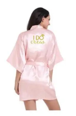 2019 New Bridesmaid Robes Robes Bridal Robes Light Pink Satin Robe Bridesmaid Robes Wedding Good Vibrations