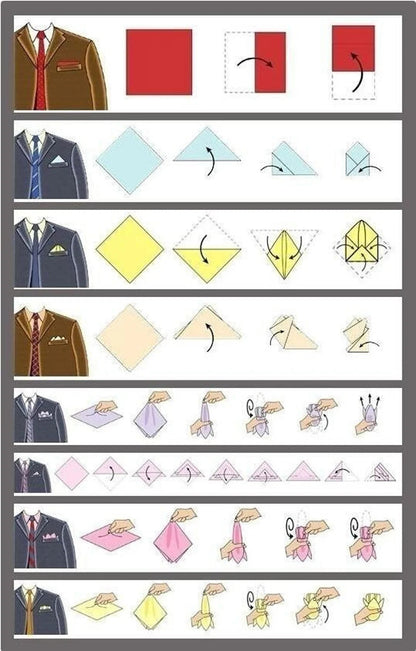 HUISHI Solid Handkerchief Vintage Fashion Party Pocket Hanky For Suit Men's Handkerchief Groomsmen Pocket Square Hanker Good Vibrations