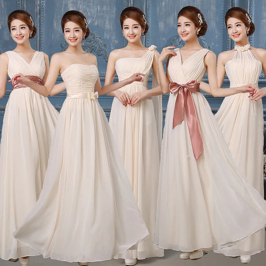 Chiffon Mint Green Bridesmaid Dresses Elegant Women Long Robe Prom Gown Bride Guest Wedding Party Dress Evening Vestidos