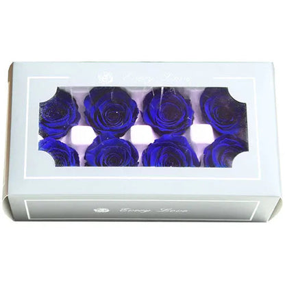 YO CHO 8PCS/Box A Eternal Rose Flower 4-5cm Preserved Fresh Flower Rose Valentine's Day Gift Wedding Thanksgiving Eternal Flower Good Vibrations