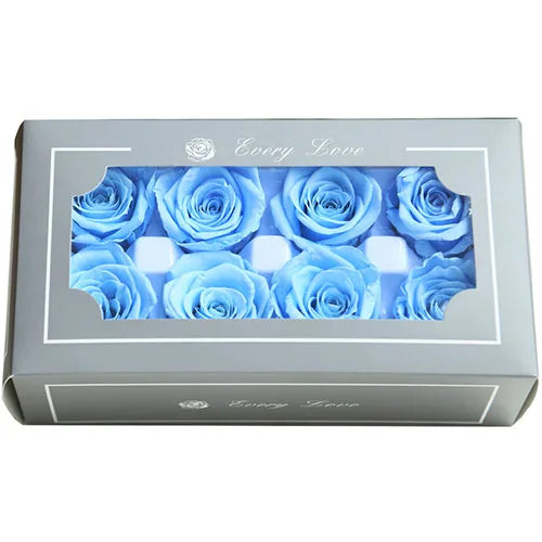 YO CHO 8PCS/Box A Eternal Rose Flower 4-5cm Preserved Fresh Flower Rose Valentine's Day Gift Wedding Thanksgiving Eternal Flower Good Vibrations