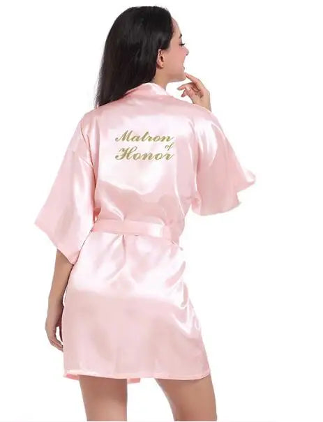 2019 New Bridesmaid Robes Robes Bridal Robes Light Pink Satin Robe Bridesmaid Robes Wedding Good Vibrations