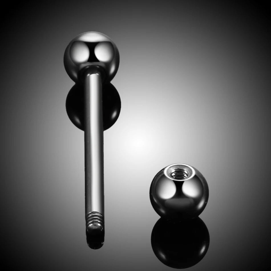1PC G23 Titanium Straight Barbell Tongue Rings Helix Piercing Septum Industrial Barbell Earring Piercing Sexy Body Jewelry Good Vibrations
