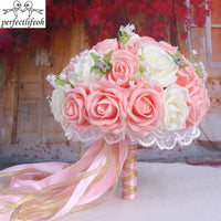 Handmade Wedding Bouquets Bridal Flower Wedding buque casamento Wedding Flowers Bridal Bouquet Good Vibrations