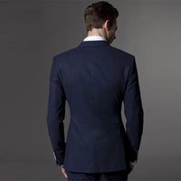 Men Suit Men Tuxedo  Made Wedding Suits For Men Tailored Light Navy Blue Mens Suits Good Vibrations