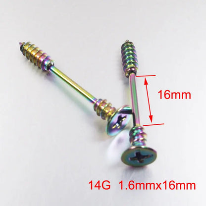 2 pieces 14G 16mm Sexy Mamilo Rings Screw Nipple Ring Barbell Body Piercing Jewelry Love Nipple Bar ring Women Gift Good Vibrations