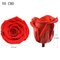 YO CHO 8PCS/Box A Eternal Rose Flower 4-5cm Preserved Fresh Flower Rose Valentine's Day Gift Wedding Thanksgiving Eternal Flower Good Vibrations