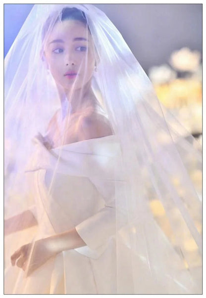 V071 Hot Selling Romantic Outdoor Simple Wedding Bridal Veils 1.5M,3.4M.6M Long High Quality Bridal Wedding Accessories Good Vibrations