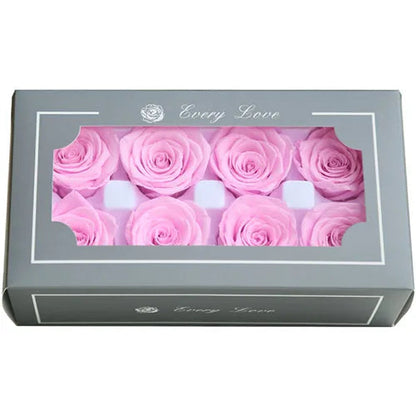YO CHO 8PCS/Box A Eternal Rose Flower 4-5cm Preserved Fresh Flower Rose Valentine's Day Gift Wedding Thanksgiving Eternal Flower Good Vibrations