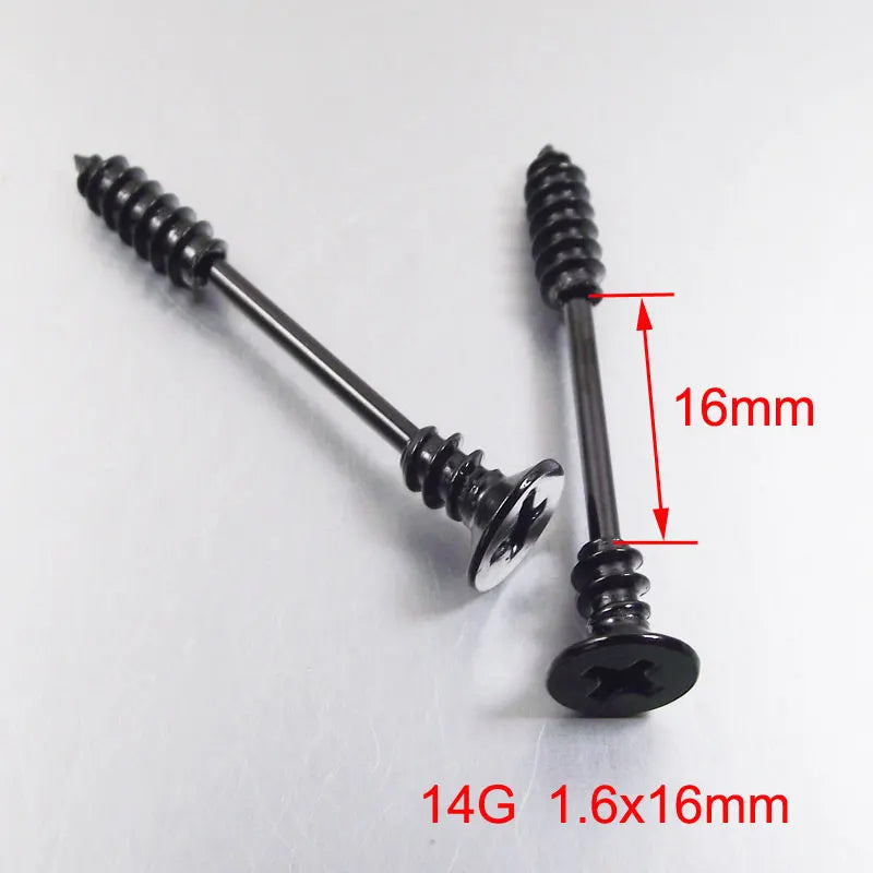 2 pieces 14G 16mm Sexy Mamilo Rings Screw Nipple Ring Barbell Body Piercing Jewelry Love Nipple Bar ring Women Gift Good Vibrations