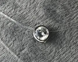 5 Colors Dazzling Zircon Necklace Invisible Transparent Fishing Line Simple Pendant Necklace Jewelry For Women Pearl Jewelry Good Vibrations