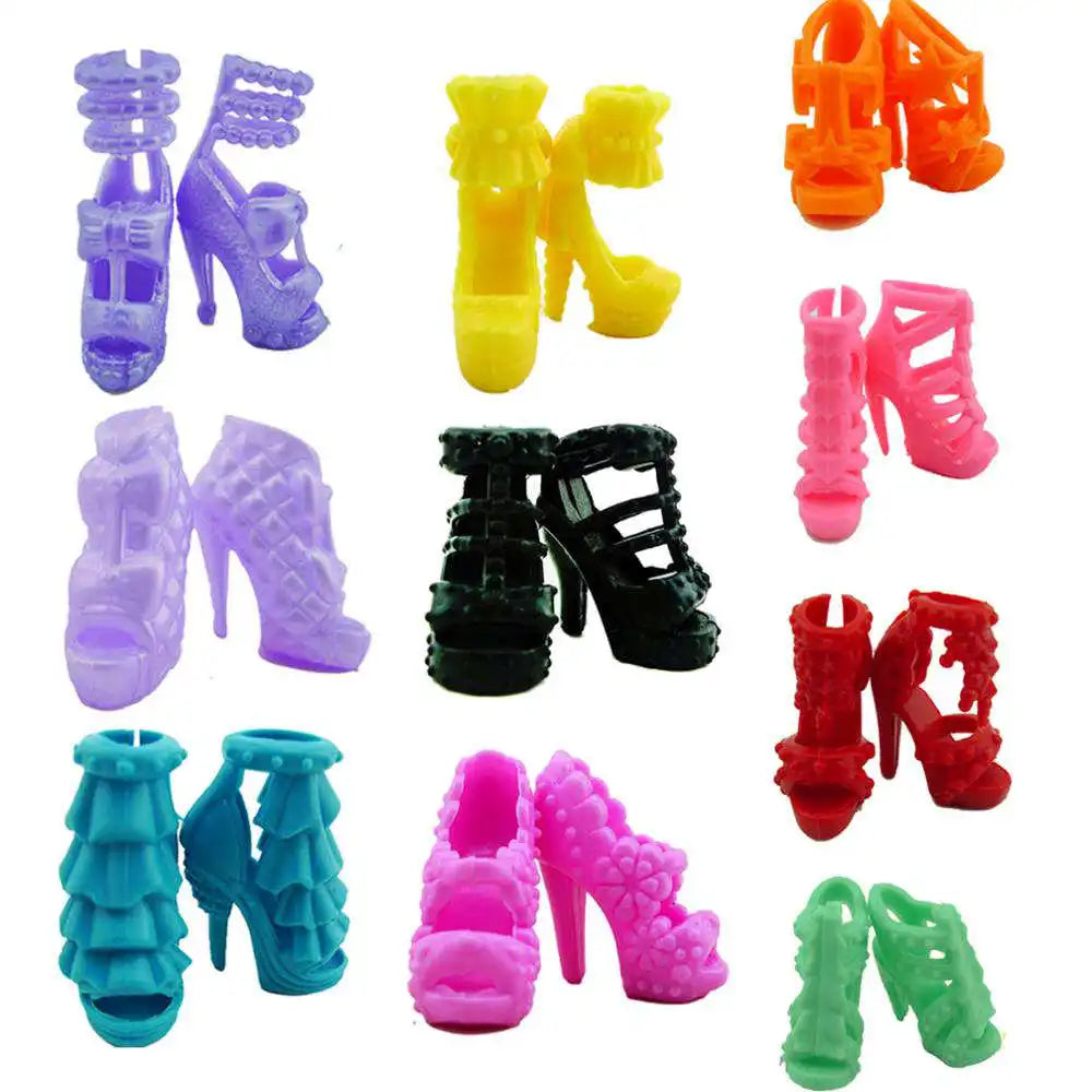 Mixed Doll Accessories Shoe Rack Pink Bed Bike Bag Sofa Dresser Display Doll Holder Dollhouse Furniture for 30cm Girl Doll Toy Good Vibrations