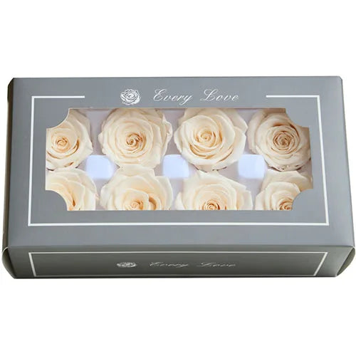 YO CHO 8PCS/Box A Eternal Rose Flower 4-5cm Preserved Fresh Flower Rose Valentine's Day Gift Wedding Thanksgiving Eternal Flower Good Vibrations