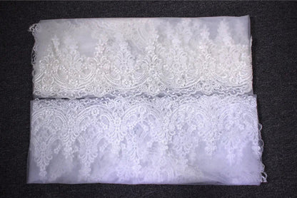Morili New Style White Ivory 3 Meters Long Bridal Accessory One Layer Lace Wedding Veils with Comb MVA364 Good Vibrations