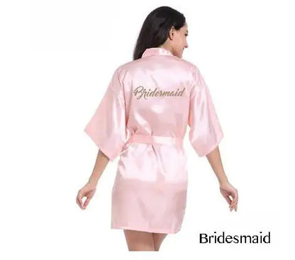 2019 New Bridesmaid Robes Robes Bridal Robes Light Pink Satin Robe Bridesmaid Robes Wedding Good Vibrations
