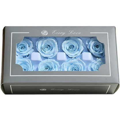 YO CHO 8PCS/Box A Eternal Rose Flower 4-5cm Preserved Fresh Flower Rose Valentine's Day Gift Wedding Thanksgiving Eternal Flower Good Vibrations