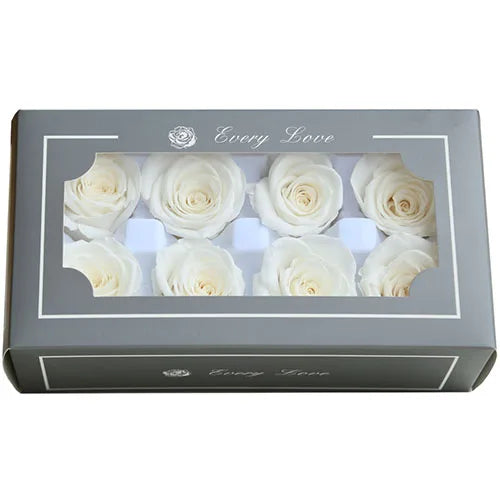 YO CHO 8PCS/Box A Eternal Rose Flower 4-5cm Preserved Fresh Flower Rose Valentine's Day Gift Wedding Thanksgiving Eternal Flower Good Vibrations