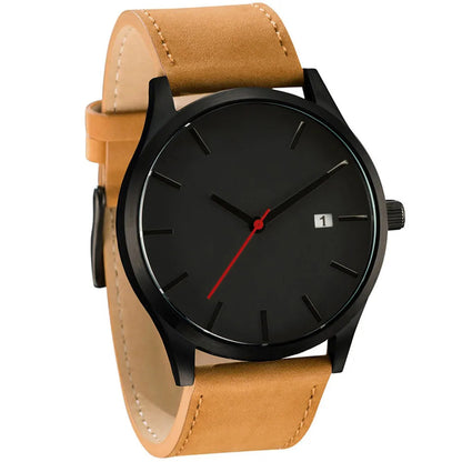 Relogio Masculino Sports Men's Wristwatches Leather Male Clock Minimalistic Watches Famle Quartz Simple Designer Reloj Hombre Good Vibrations