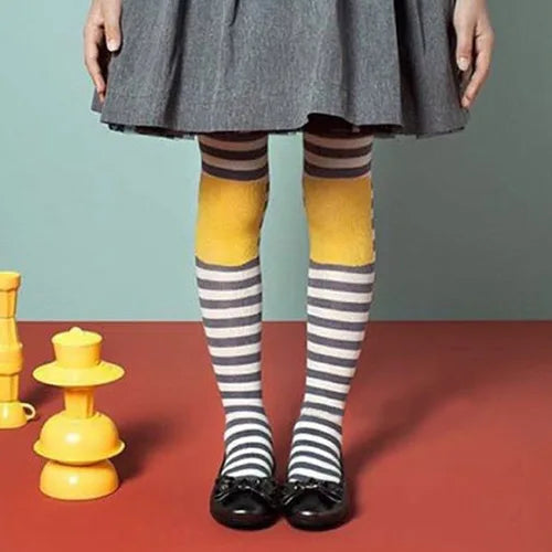 YWHUANSEN Spring Children Tights Cartoon Cat Baby Girl Pantyhose Cotton Knitted Cotton Cute Kids Stocking Baby Pantyhose Tights Good Vibrations