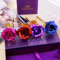 Best Gift For Girlfriend Golden Rose Wedding Decoration Golden Flower Valentine's Day Gift Gold Rose Gold Flower with Box  -15 Good Vibrations