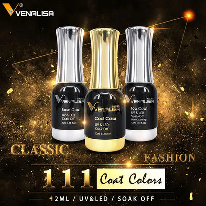 Nail Salon Long Lasting Shining Soak Off Color Nail Gel Polish Good Quality Topcoat Color Gel 111 Colors Nail Polish Gel Lacquer Good Vibrations