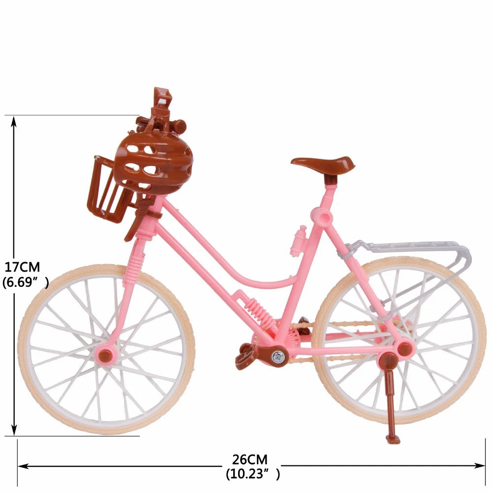 Mixed Doll Accessories Shoe Rack Pink Bed Bike Bag Sofa Dresser Display Doll Holder Dollhouse Furniture for 30cm Girl Doll Toy Good Vibrations