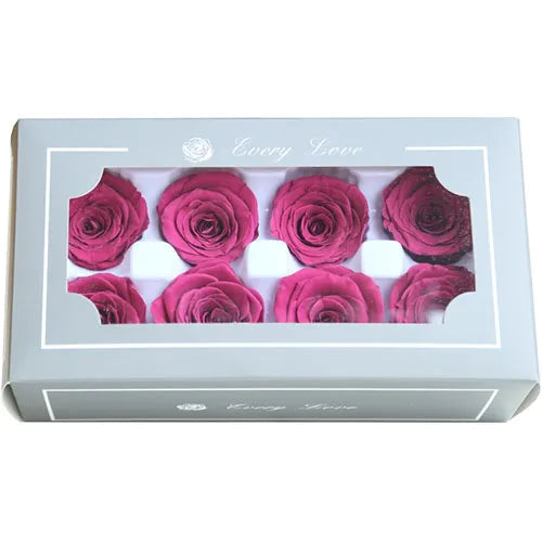 YO CHO 8PCS/Box A Eternal Rose Flower 4-5cm Preserved Fresh Flower Rose Valentine's Day Gift Wedding Thanksgiving Eternal Flower Good Vibrations