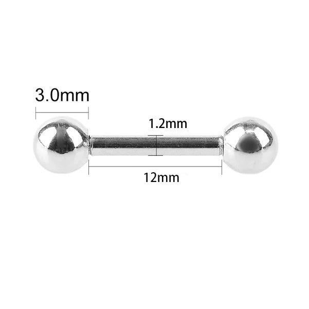 2 Pcs Tongue Piercing Titanium Plated Piercing Tongue Rings Bars Girls 14G Tongue Piercing Industrial Barbells Quality Body Ring Good Vibrations