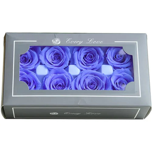 YO CHO 8PCS/Box A Eternal Rose Flower 4-5cm Preserved Fresh Flower Rose Valentine's Day Gift Wedding Thanksgiving Eternal Flower Good Vibrations