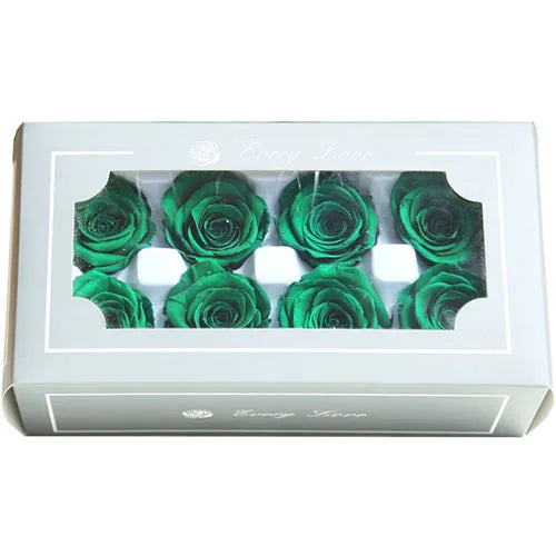 YO CHO 8PCS/Box A Eternal Rose Flower 4-5cm Preserved Fresh Flower Rose Valentine's Day Gift Wedding Thanksgiving Eternal Flower Good Vibrations