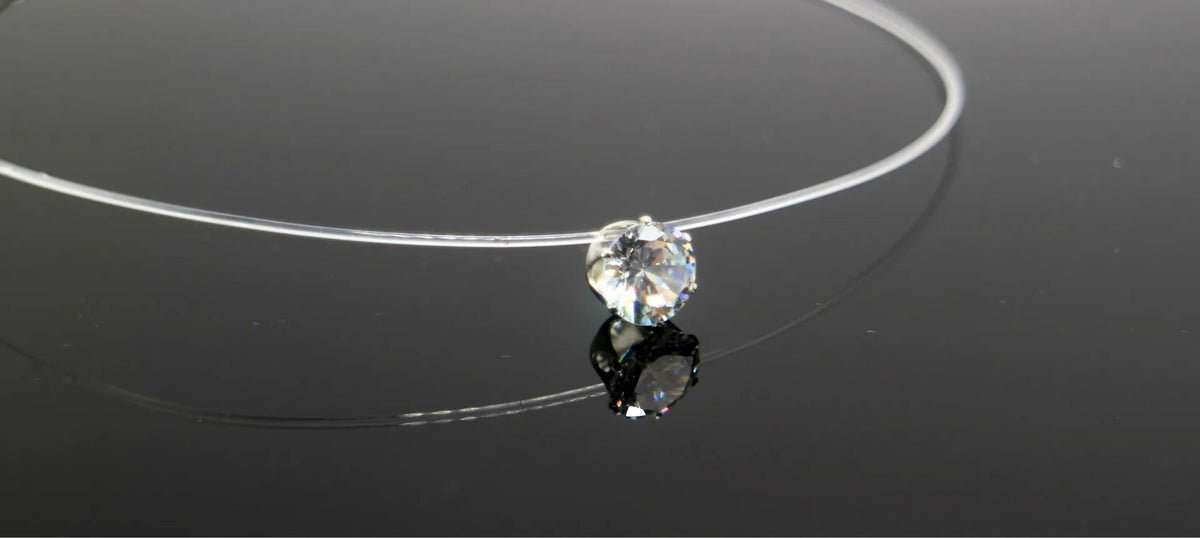 5 Colors Dazzling Zircon Necklace Invisible Transparent Fishing Line Simple Pendant Necklace Jewelry For Women Pearl Jewelry Good Vibrations