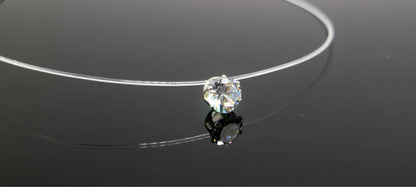 5 Colors Dazzling Zircon Necklace Invisible Transparent Fishing Line Simple Pendant Necklace Jewelry For Women Pearl Jewelry Good Vibrations
