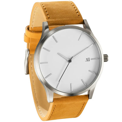 Relogio Masculino Sports Men's Wristwatches Leather Male Clock Minimalistic Watches Famle Quartz Simple Designer Reloj Hombre Good Vibrations