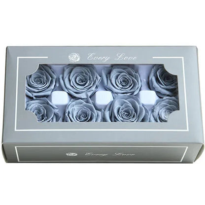 YO CHO 8PCS/Box A Eternal Rose Flower 4-5cm Preserved Fresh Flower Rose Valentine's Day Gift Wedding Thanksgiving Eternal Flower Good Vibrations