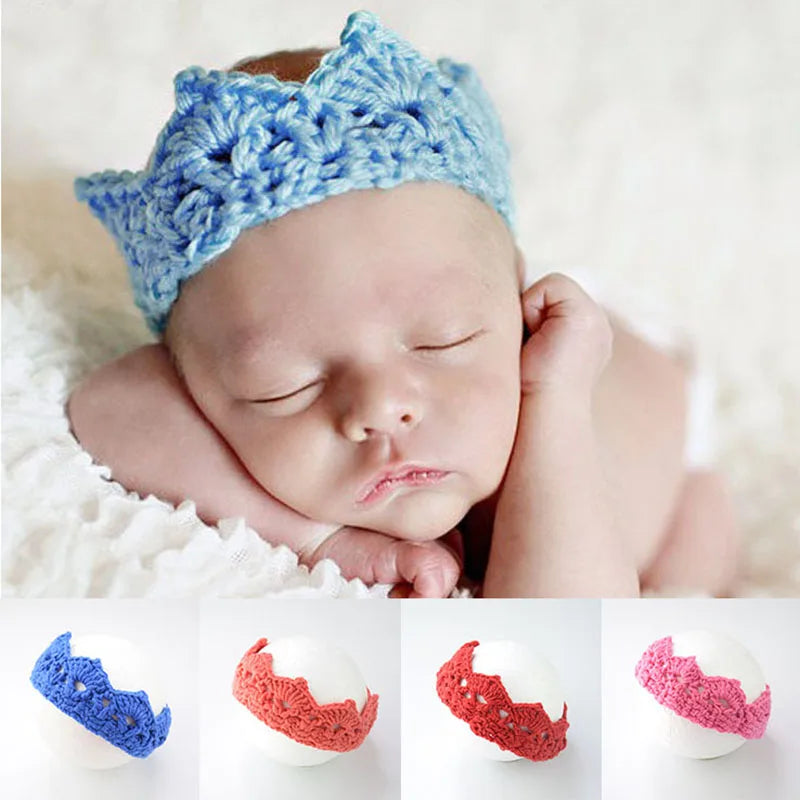 Knit Crown Baby Headband Infant Baby Turban Headbands For Girls Kids Toddler Princess Hair Band Haarband Baby Hair Accessories Good Vibrations