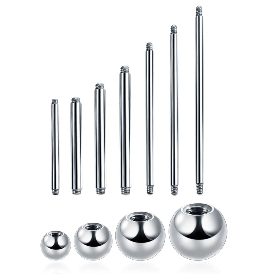 1PC G23 Titanium Straight Barbell Tongue Rings Helix Piercing Septum Industrial Barbell Earring Piercing Sexy Body Jewelry Good Vibrations